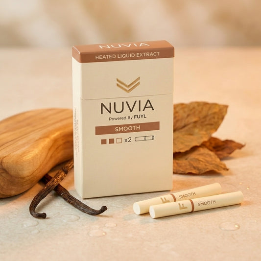 Caixa do Refil Nuvia Smooth powered by FUYL com pack de 2 sticks